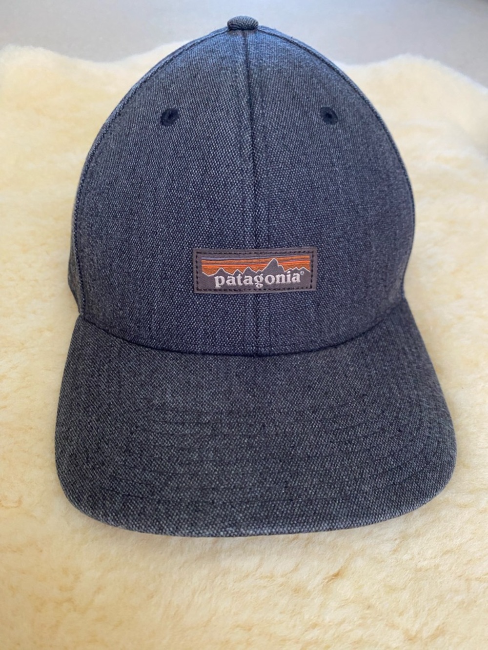 Patagonia Charcoal Gray Tin Roof Hat Hemp Curved-Brim Cap with Logo Patch